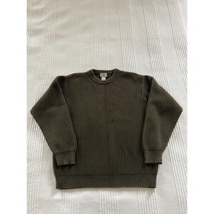 Men's Vintage Green L.L. Bean Crewneck Sweater - Large